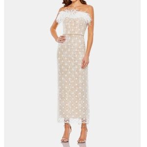 Mac Duggal Embellished Strapless Column Gown